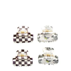 NEW! MacKenzie-Childs x Goody Mini Claw Clips - Black Multi, 4ct